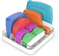 everie gs01-m food container lid organizer: 🍽️ perfect for 12'' deep cabinets - medium size логотип