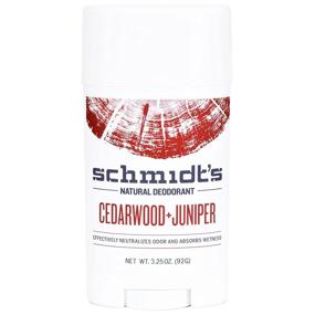 img 1 attached to 🌲 Schmidt's Deodorant, Cedarwood + Juniper, 3.25 oz (92 g) - Value Pack of 2