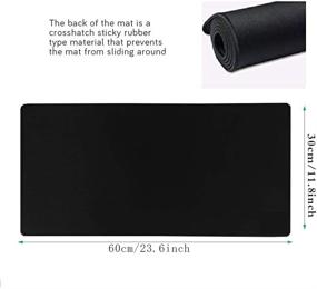 img 3 attached to 🖱️ YEBMoo Extra Large Gaming Mouse Pads/Extended Protective Office Desk Mouse Mat - Non-Slip Professional Precision Tracking Surface (23.6" x 11.8") for PC Computer Laptop - Black001 (60x30)