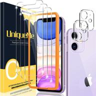 📸 премиум [2+3 набор] uniqueme совместимые с iphone 11 6,1-дюймовые защитные стекла для камеры и экрана - закаленное стекло, hd-четкость, без пузырей, легкая установка. логотип