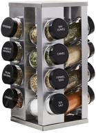 🌶️ organize & spice up your kitchen: heritage 16-jar revolving countertop spice rack with 5-year free refills logo