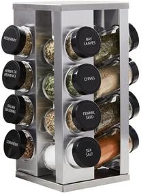 img 4 attached to 🌶️ Organize & Spice Up Your Kitchen: Heritage 16-Jar Revolving Countertop Spice Rack with 5-Year Free Refills