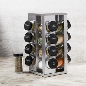 img 1 attached to 🌶️ Organize & Spice Up Your Kitchen: Heritage 16-Jar Revolving Countertop Spice Rack with 5-Year Free Refills