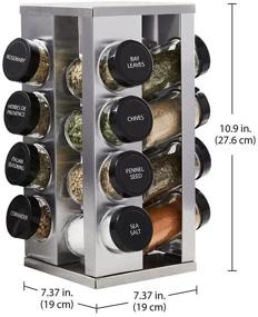 img 2 attached to 🌶️ Organize & Spice Up Your Kitchen: Heritage 16-Jar Revolving Countertop Spice Rack with 5-Year Free Refills