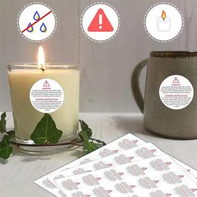 img 3 attached to Waterproof Wax Melting Candle Safety Labels Stickers - Round Candle Jar Container Warning Labels, 1.5 inch, Pack of 200 - Ideal for Soy Wax and Candle Making