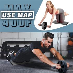 img 3 attached to 🔥 Max4out Ab Roller Wheel: Ultimate 7-in-1 Ab Roller Kit with Knee Pad, Push Up Bars, Hand Grips, and Resistance Bands - Perfect Home Workout Equipment for Abdominal Exercise and Ab Workouts - Men and Women