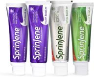 🌿 sprinjene fresh boost 5 oz, 4 pack: ultimate bundle of white and health boost fluoride toothpaste! natural formula with black seed oil, zinc, birch xylitol, and acacia gum logo