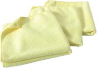 efficient cleaning towels: eurow 🧼 microfiber 16x16in 300 gsm 3-pack yellow logo