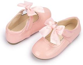 img 2 attached to Meckior Bowknot Princess Girls' Shoes - Toddler Flats with Enhanced SEO