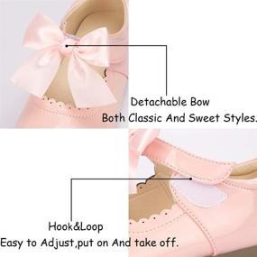 img 1 attached to Meckior Bowknot Princess Girls' Shoes - Toddler Flats with Enhanced SEO