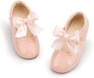 meckior bowknot princess girls' shoes - toddler flats with enhanced seo logo