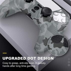 img 1 attached to 🎮 MoKo PS5 Controller Skin Case, Gray - Silicone Cover Skin with 8 Thumb Grip Caps, Shock-Absorption & Anti-Scratch - Compatible with Sony Playstation 5 DualSense Wireless Controller 2020