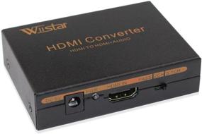 img 2 attached to 🔉 Wiistar HDMI Audio Extractor Converter - 1080P HDMI to HDMI + SPDIF + RCA Stereo Audio Extractor Splitter for Chromecast, Fire Stick, and Blu-Ray Player