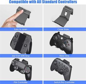 img 2 attached to OIVO Wall Mount Holder for PS3/PS4/PS5/Xbox 360/Xbox One/S/X/Elite/Series S/Series X Controllers | Pro Controller | Foldable Wall Mount for Video Game Controllers & Headphones - Pack of 6