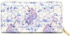 img 4 attached to 🦄 Holographic Clutch with Zippered Closure: UNICORN Women's Handbags & Wallets