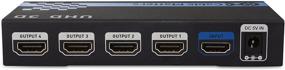 img 2 attached to 🔌 Enhanced Cable Matters 4 Port 4K HDMI Splitter - Perfectly Compatible with 4K Resolution