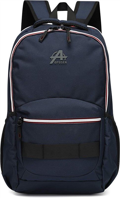 school backpack multiple pockets daypacks(navy 로고