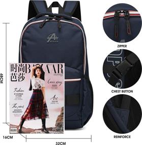 img 3 attached to 🎒 Navy Daypack with Multiple Pockets - Optimal School Backpack