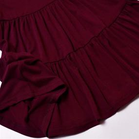 img 1 attached to Charming Ruffle Sleeve Babydoll Burgundy Dress for Girls - Perfashion Girls' Clothing