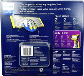img 2 attached to Philips Norelco OneBlade Face + Body Trimmer and Shaver with Stubble Combs, Skin Guard, and Body Comb - Value Bundle including 3 Blades QP2630/60 (Black/Silver)