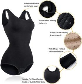 img 1 attached to Nebility Bodysuit Shapewear Seamless Jumpsuits