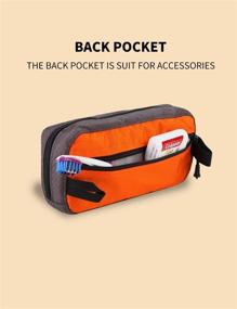 img 1 attached to 🧳 GOX Premium Travel Toiletry Bag, Dopp Kit Case - Multifunction Cosmetics Organizer Pouch in Vibrant Orange/Grey