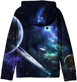 img 3 attached to 🧥 SAYM Galaxy Jackets Fleece Hooded: Stay Cozy in Style!