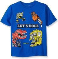 boys' dinotrux little sleeve t-shirt: stylish silver clothing for tops, tees & shirts logo