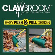 🧹 claw broom: effortless raking and sweeping with easy push and pull design | adjustable handle 38" - 62" | curve claw bristles | swiftly removes dust, leaves, and light snow logo