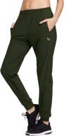 👖 baleaf women's joggers: athletic running jogging pants for hiking with quick dry fabric and zipper pockets logo