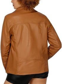 img 1 attached to Womens Leather Jacket Motorcycle Outwear Women's Clothing