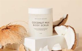 img 1 attached to Brooklyn Botany Coconut Milk Body Scrub: Moisturizing and Exfoliating Solution, Perfect for Body, Face, Hands and Feet - Combat Stretch Marks, Fine Lines, Wrinkles - Ideal Gift for Women & Men - 10 oz