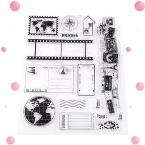 img 3 attached to 📮 14x18cm Clear Silicone Stamps - Transparent Stamp Seal for DIY Card Making Decoration, Rubber Postage Stamp