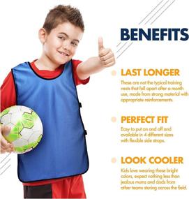 img 3 attached to ⚽ SportsRepublik Soccer Pennies - Scrimmage Vests for Kids, Youth, and Adults (6-Pack)