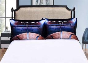 img 2 attached to SxinHome Basketball Theme Bedding Set: Queen Size Duvet Cover Set for Teen Boys – 3pcs Including 1 Duvet Cover & 2 Pillowcases (No Duvet or Comforter Included)