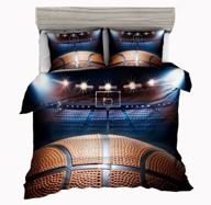 sxinhome basketball theme bedding set: queen size duvet cover set for teen boys – 3pcs including 1 duvet cover & 2 pillowcases (no duvet or comforter included) logo