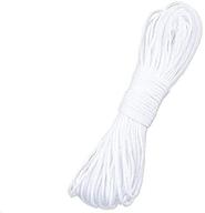 🧵 versatile 1/8 inch white elastic cord: heavy stretch for sewing crafts & diy - 22 yards round elastic string, elastic rope & stretch strap logo