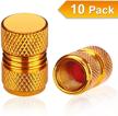 gold tire valve stem caps aluminum alloy wheel rim air dust covers with rubber seal universal fit car truck suv motorcycle logo