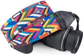 img 3 attached to 📷 Wolven Camera Neck Shoulder Belt Strap: Ultimate Compatibility, Vibrant Multi-Colored Design