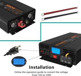 img 1 attached to 🔌 SL Euthtion 3000W Pure Sine Wave Power Inverter: LCD Display, USB Port, Wireless Remote, Solar, Outdoor