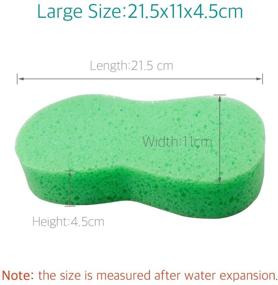 img 3 attached to Большие губки Lantee - 5 шт. Пенопластовая автомобильная мыльная губка для мойки (зеленая)