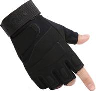 🧤 tirain military half finger fingerless tactical gloves for airsoft, hunting, riding, cycling - outdoor sports, athletics, biking fingerless gloves логотип