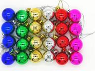 🎄 christmas tree decorations: 24 pack mini shatterproof ball ornaments - size 1.2 inch - multicolor логотип