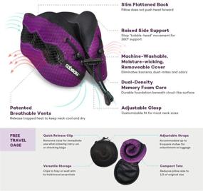 img 2 attached to 🌬️ Cabeau Evolution Cooling Travel Pillow - Doctor Recommended Neck Support Pillow with Memory Foam - Ideal for Airplanes, Cars, Chairs, and Sleeping Upright - Black