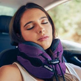 img 4 attached to 🌬️ Cabeau Evolution Cooling Travel Pillow - Doctor Recommended Neck Support Pillow with Memory Foam - Ideal for Airplanes, Cars, Chairs, and Sleeping Upright - Black