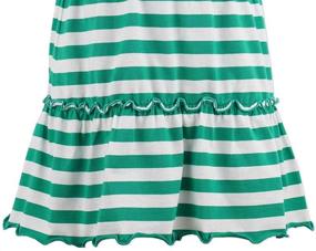 img 1 attached to 🏻 Comfortable and Stylish: Kid Nation Girls Soft Cotton Ruffle Scooter Skirt with Under Pants 4-12 Years