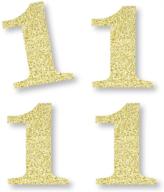 🎉 sparkling gold glitter cut-out numbers: no-mess 1st birthday party confetti - set of 24 logo