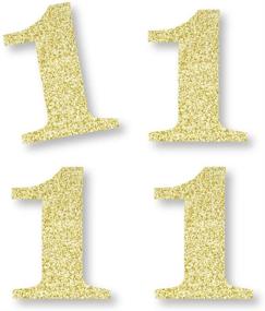 img 4 attached to 🎉 Sparkling Gold Glitter Cut-Out Numbers: No-Mess 1st Birthday Party Confetti - Set of 24