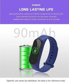 img 4 attached to 🤖 M4 Pro Smart Band Thermometer: Ultimate Fitness Tracker with Heart Rate, Blood Pressure Monitoring & Smartphone Compatibility