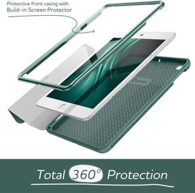 img 2 attached to 📱 Green SURITCH iPad Mini 4/Mini 5 Case with Screen Protector, Pencil Holder, Trifold Stand, Auto Wake/Sleep - Full Body Protective Smart Cover for Apple iPad Mini 4/5 7.9 Inch